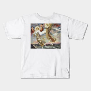 Saint Bride carried by angels, John Duncan 1913 Kids T-Shirt